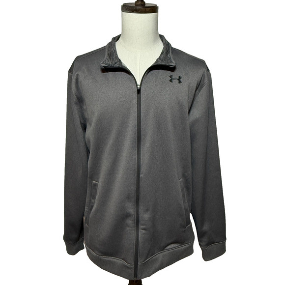 Under Armour Jacket Mens 2XL Gray Storm 1 Full Zip Warm Up Workout Performance - Picture 1 of 11